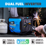 7,250 Watt Super Quiet Dual Fuel Inverter Generator with CO Alert and Remote Start