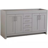 Westcourt 60 In. W X 22 In. D X 34 In. H Bath Vanity Cabinet without Top in Sterling Gray