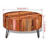 Vidaxl Coffee Table Solid Reclaimed Wood Round