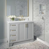 Taylor 42 In. W X 21.5 In. D X 34.5 In. H Freestanding Bath Vanity Cabinet Only in Grey