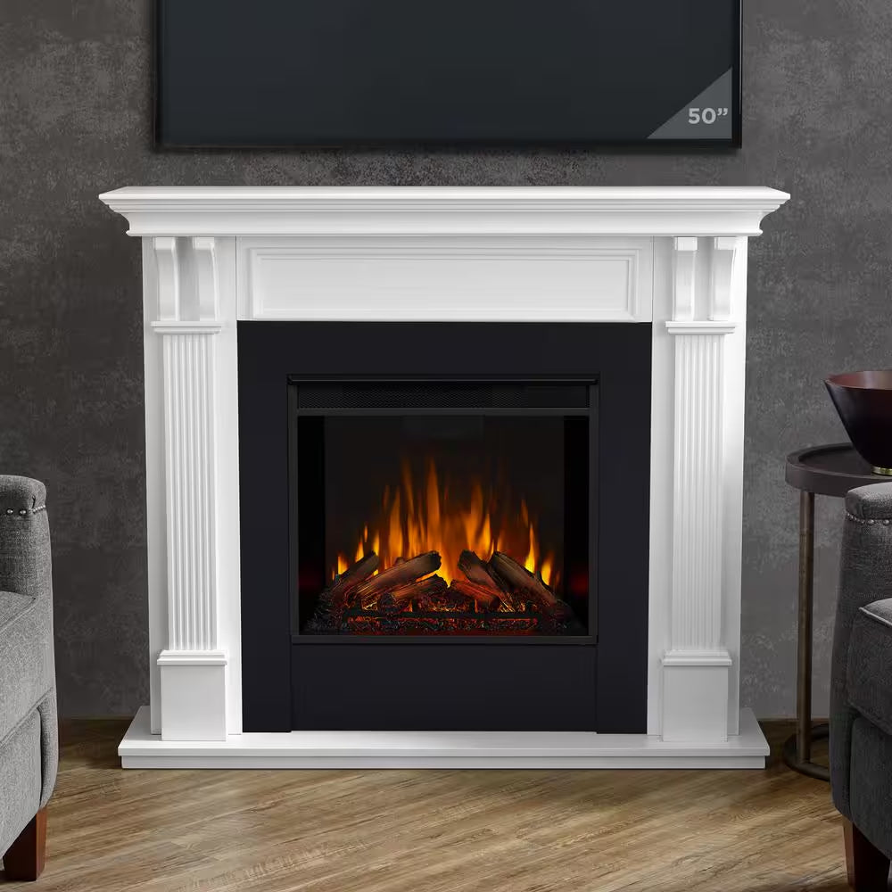 Ashley 48 In. Electric Fireplace in White