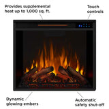 Ashley 48 In. Electric Fireplace in Blackwash