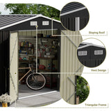 10 Ft. W X 10 Ft. D Metal Storage Shed