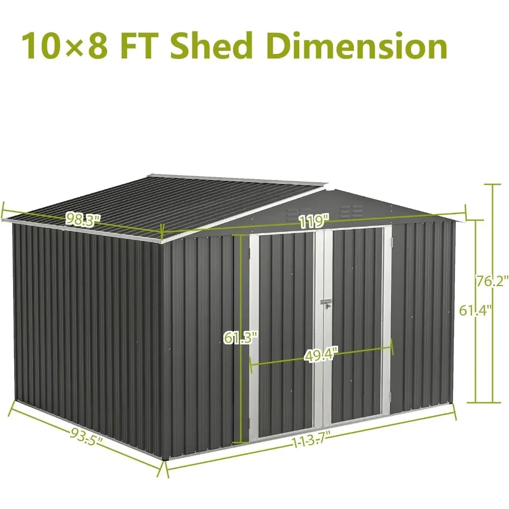 Outdoor Storage Shed, 10FT X 8FT & Outdoors Storages Clearance, Outdoor Storage Shed