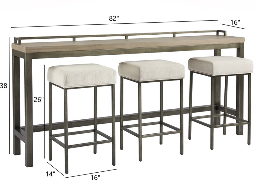 Mitchell 82" Console Table and Stool Set