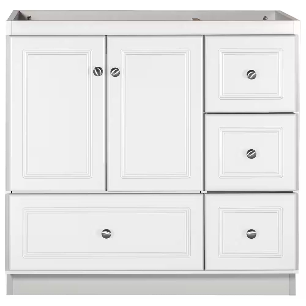 Ultraline 36 In. W X 21 In. D X 34.5 In. H Bath Vanity Cabinet without Top in Winterset