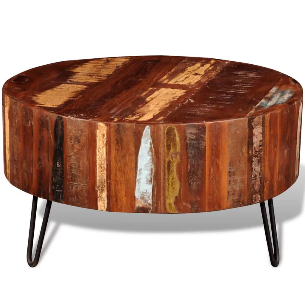 Vidaxl Coffee Table Solid Reclaimed Wood Round