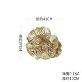 Wall Decoration Living Room Rich Peony Flower Three-Dimensional Iron Wall Decoration Sofa Background Wall Pendant