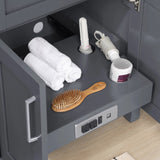 Tahoe 72 W X 21" D Freestanding Bathroom Vanity with Double Sink, Dark Charcoal