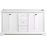 Stratfield 60 In. W X 22 In. D X 34 In. H Bath Vanity Cabinet without Top in White