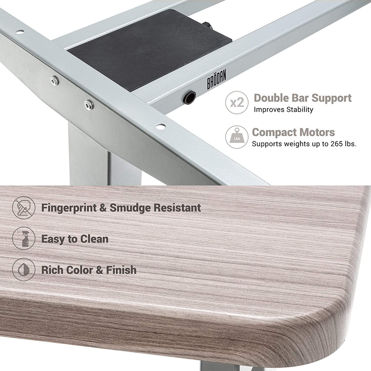 Electric Standing L Desk with Power Charging Station, Adjustable Height Sit Stand Home Office Desk, L Shaped Computer Desk, 67X59 Inches Corner Stand up Desk, Oak Top with Gray Frame