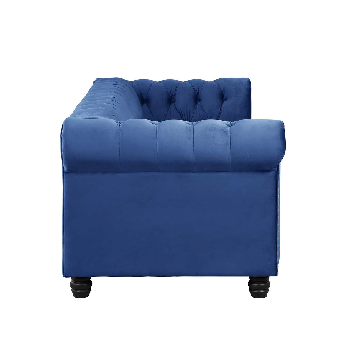 Morden Fort Couches for Living Room, Sofas for Living Room Furniture Sets, Chair, Couch and Sofa 3 Pieces, Fabric, Dutch Velvet Light Blue