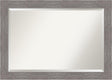 Bathroom Mirror, Pinstripe Plank Grey Wall Mirror for Use as Bathroom Vanity Mirror over Sink (29.5 X 41.5 In.) Beveled Mirror, Grey Mirror, Country Rustic Mirror from WI, USA