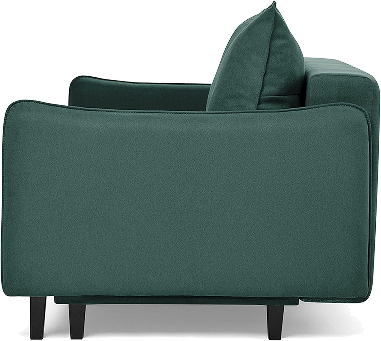 Modern Carmella Sleeper Sofa - Storage Pull Out Sofa Bed Pocket Sinuous Springs, Pine Wood Frame, Velvet Upholstery, Sleek Arms, Made in Europe, Queen Size 85In W X 39In D X 35In H – Green