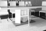 Indigo Extendable Dining Table with Storage (Grey/White)